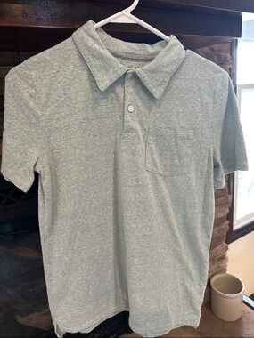 Cat & Jack Heathered Mint Green Polo Shirt sz XL/16